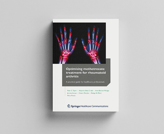 Bok Optimising methotrexate treatment for rheumatoid arthritis mot grå bakgrund