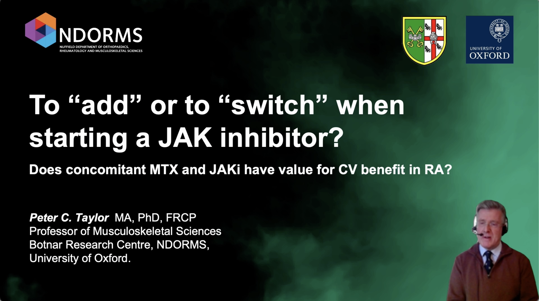 To ”add” or to ”switch” when starting a JAK inhibitor? Does concomitant MTX and JAKi have value for CV benefit in RA?